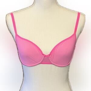 NWT Aerie Smoothez Full Coverage Neon Pink Underwire Bra 32D 34C 30DD